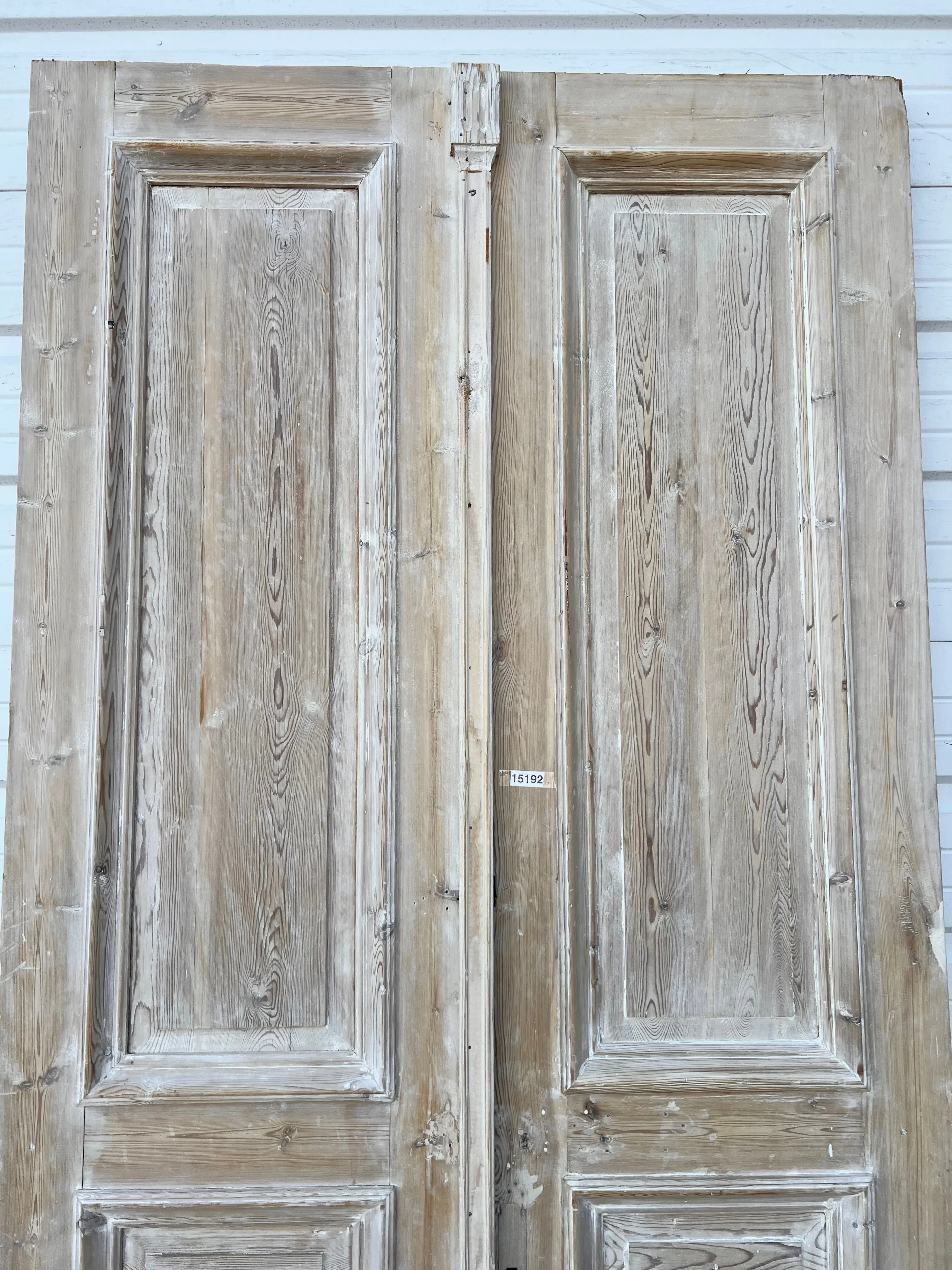 Pair of Washed Antique Wood Panel Doors