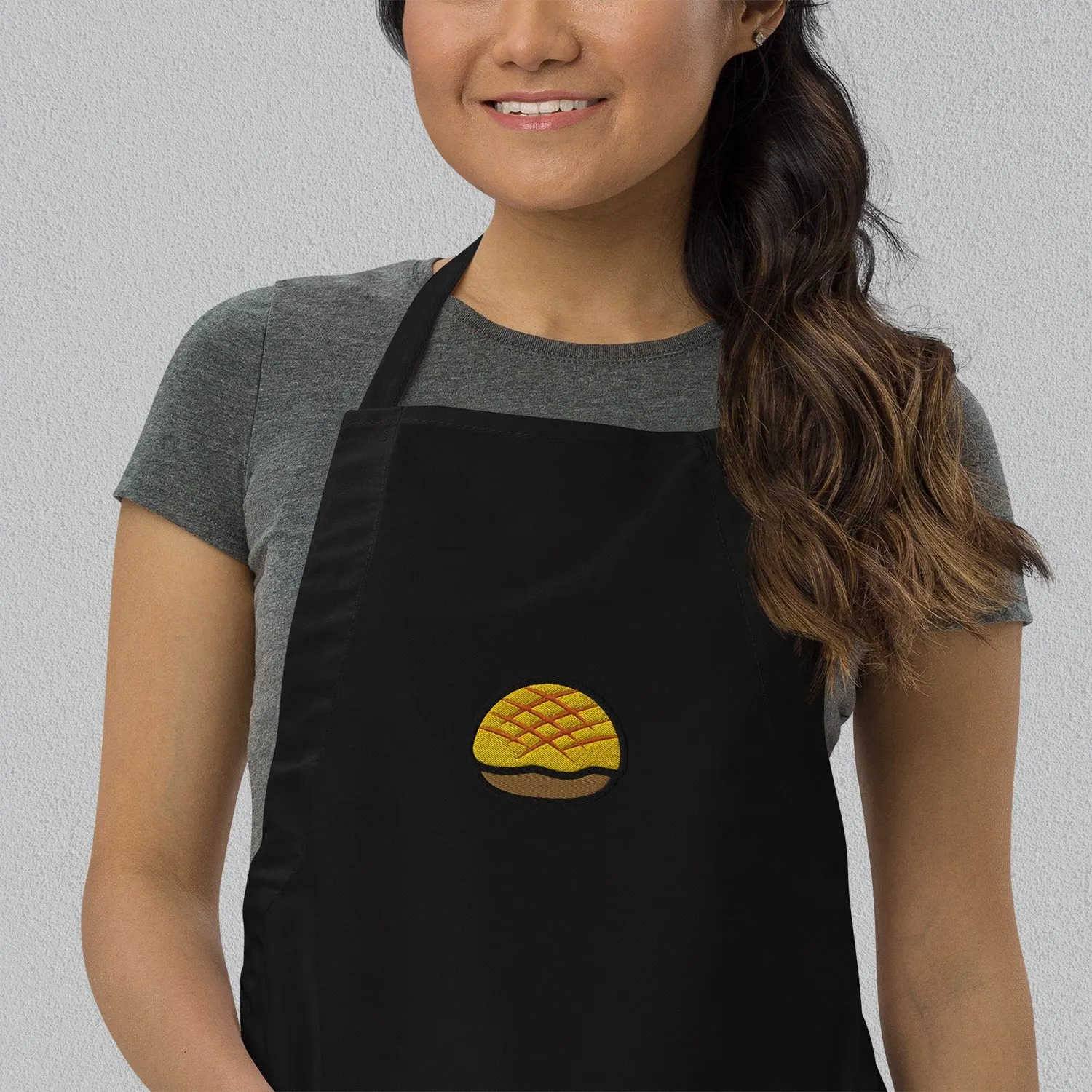 Pineapple Bun Embroidered Apron