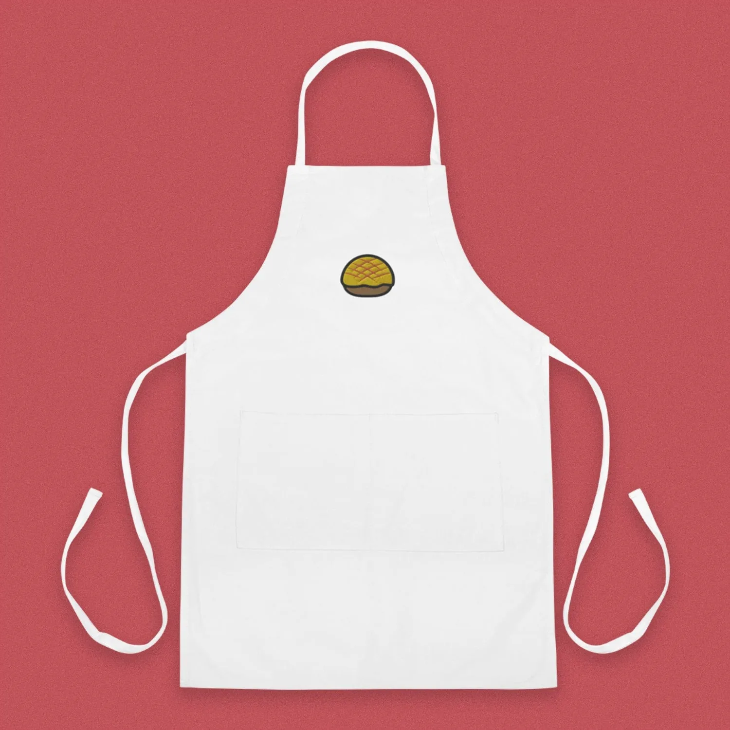 Pineapple Bun Embroidered Apron