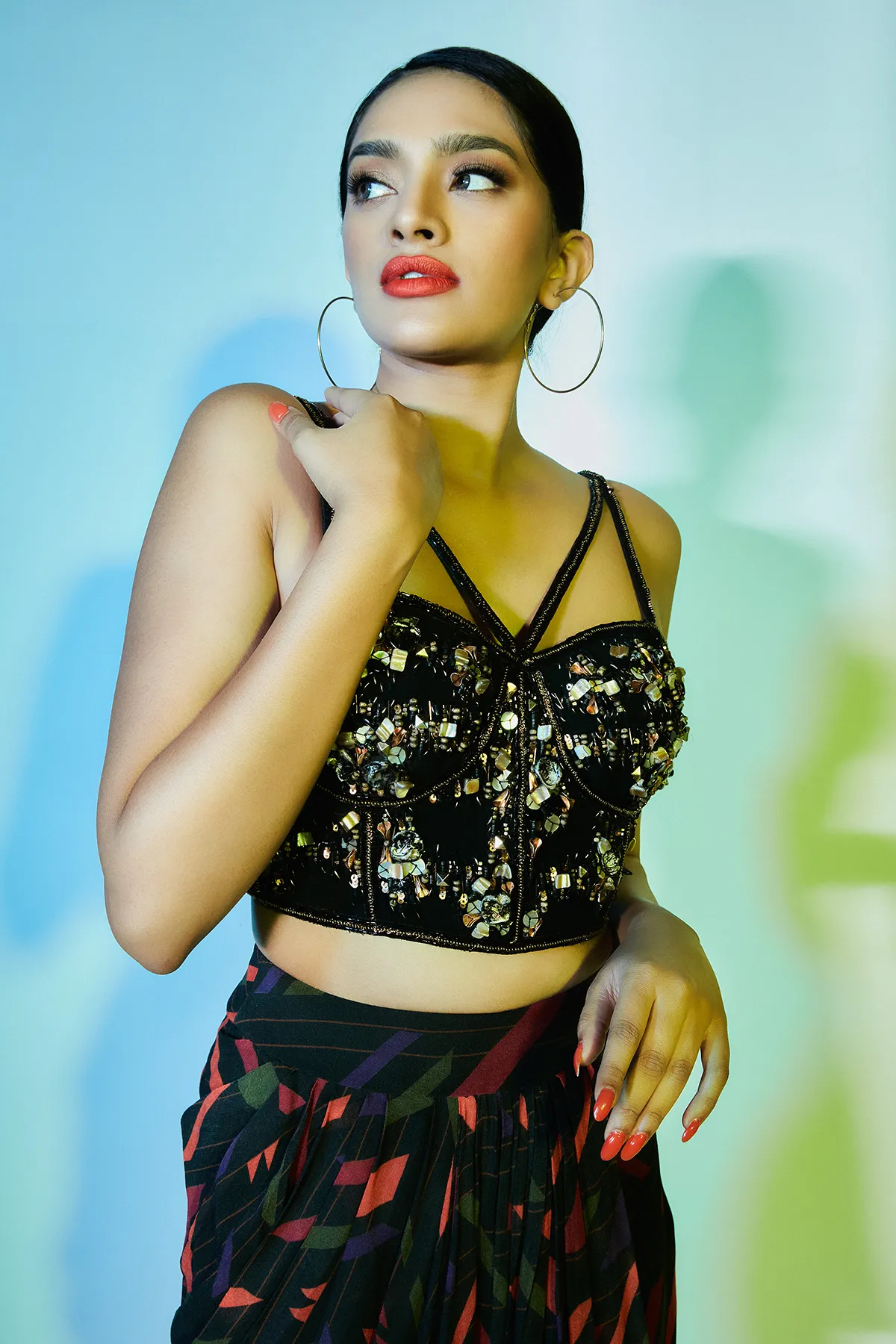 Printed Sarong Skirt