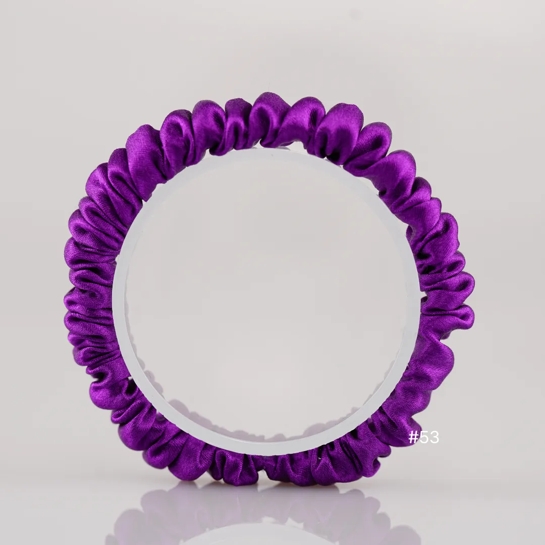 Purple silk scrunchies mini