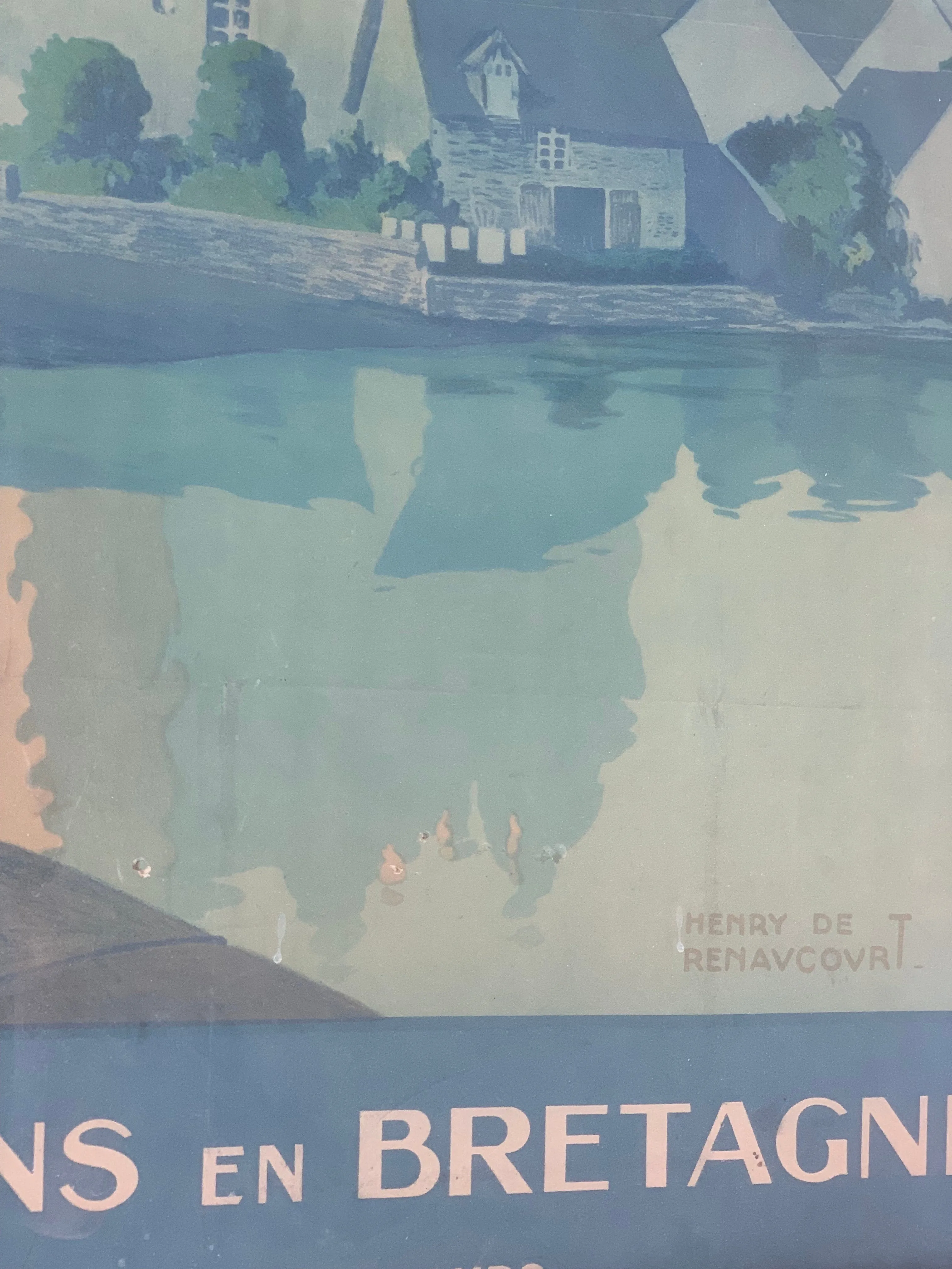 "Excursions En Bretagne" Framed Travel Poster/Art