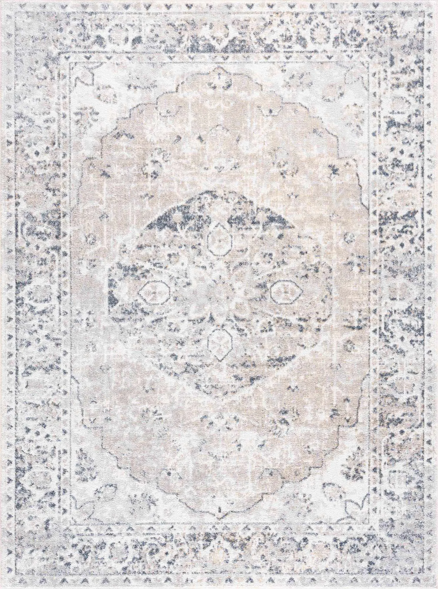 Rudo Cream Washable Area Rug