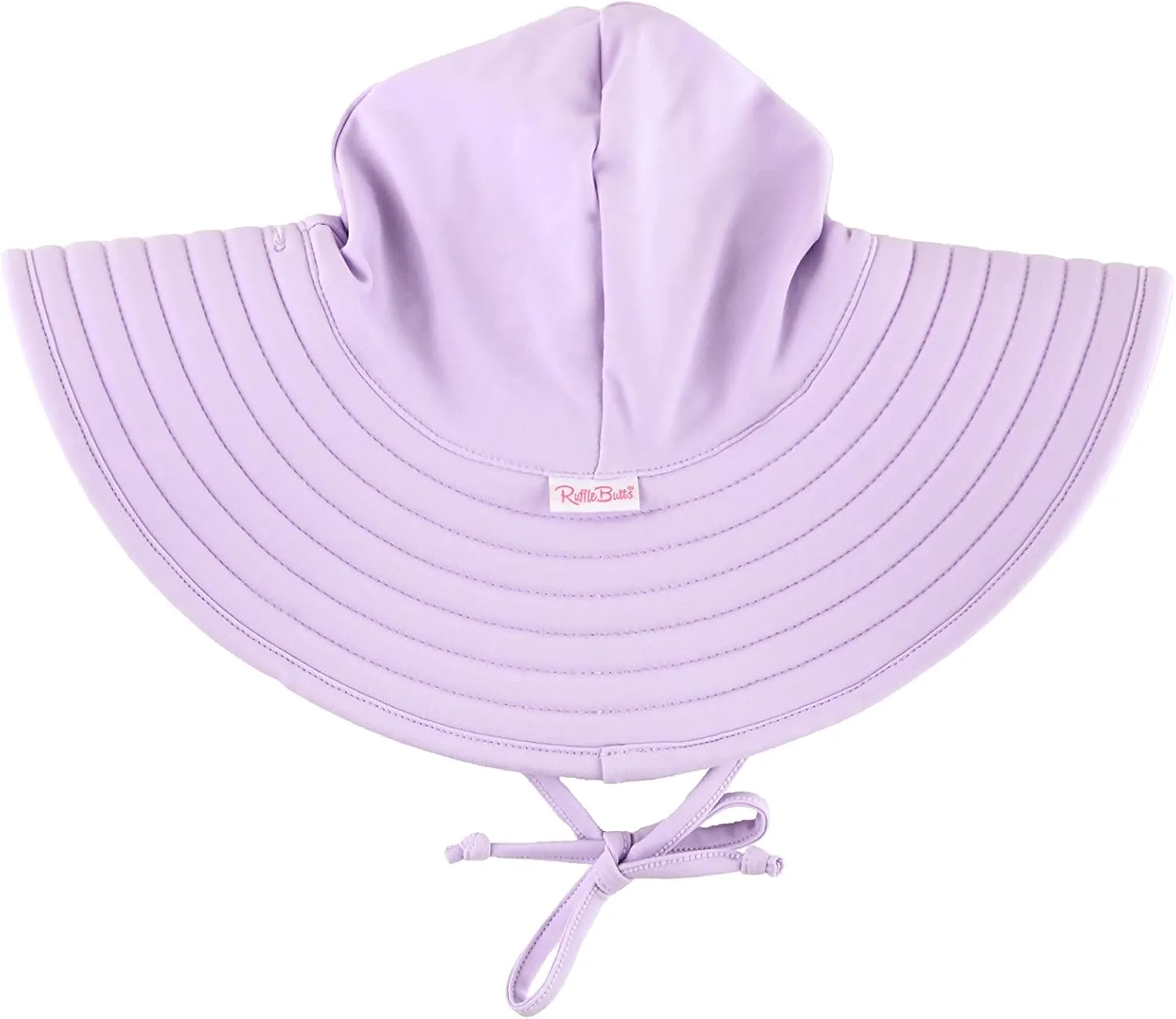 RuffleButts Baby/Toddler Girls UPF 50  Sun Protective Wide Brim Swimwear Sun Hat