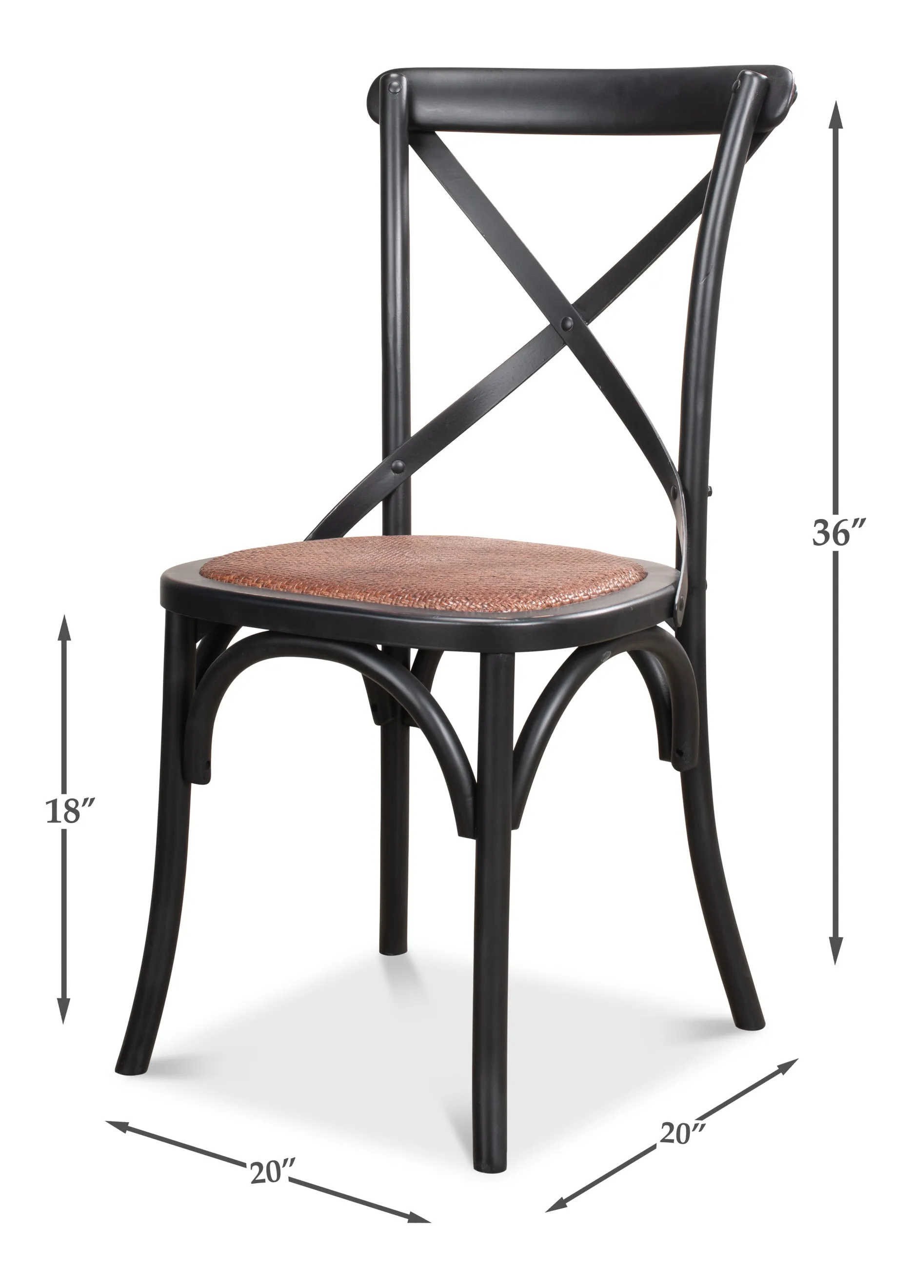 Sarreid - Tuileries Gardens Chair - Black - Traditional - set of 2