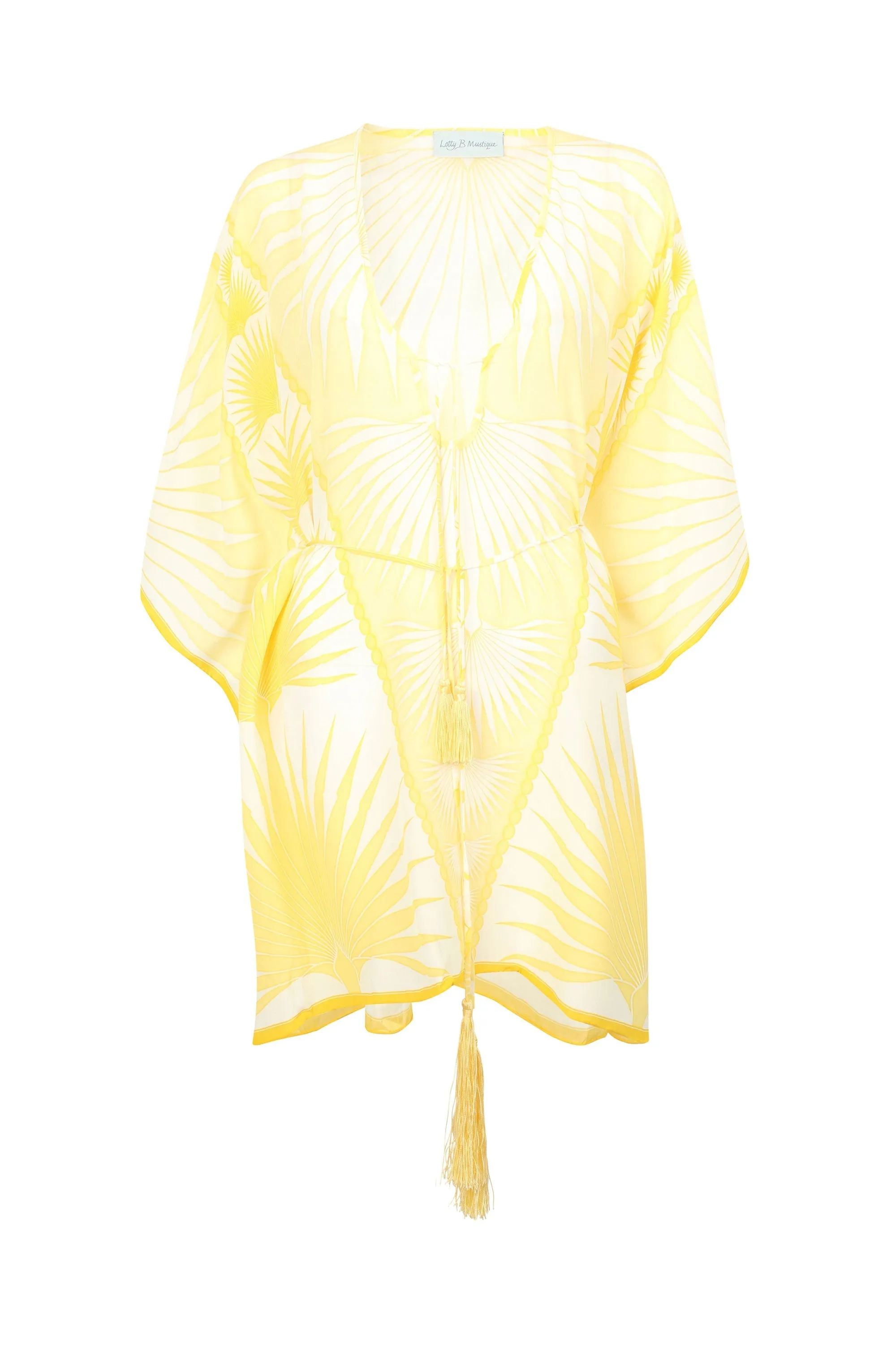 Silk Cosima Kaftan FAN PALM