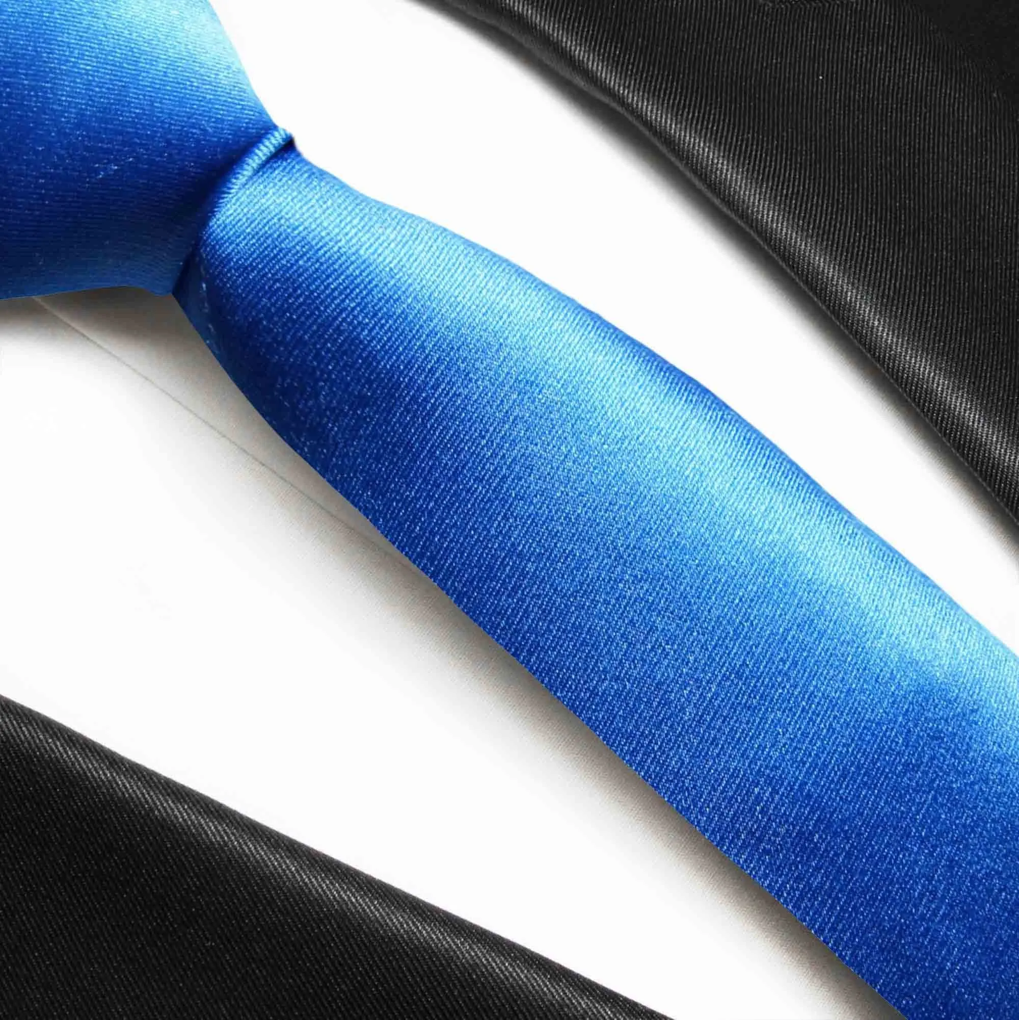 Solid Blue Boys Silk Tie by Paul Malone