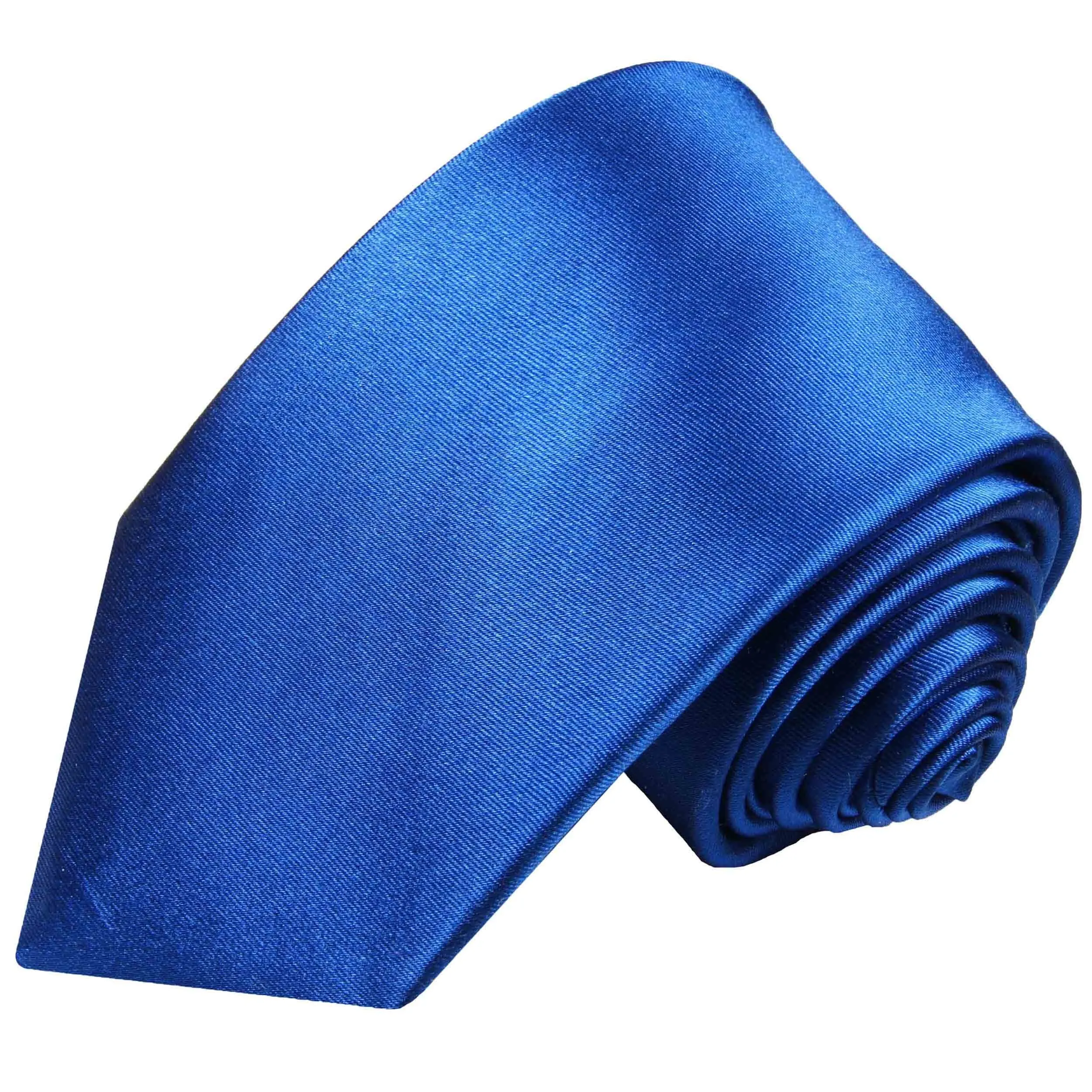 Solid Blue Boys Silk Tie by Paul Malone