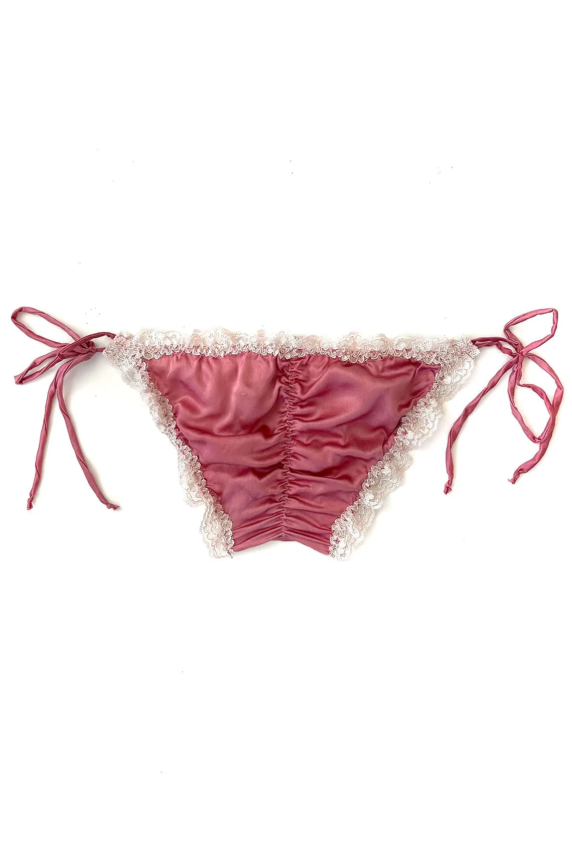 Sonnet Tie Panty in Rose Silk Charmeuse