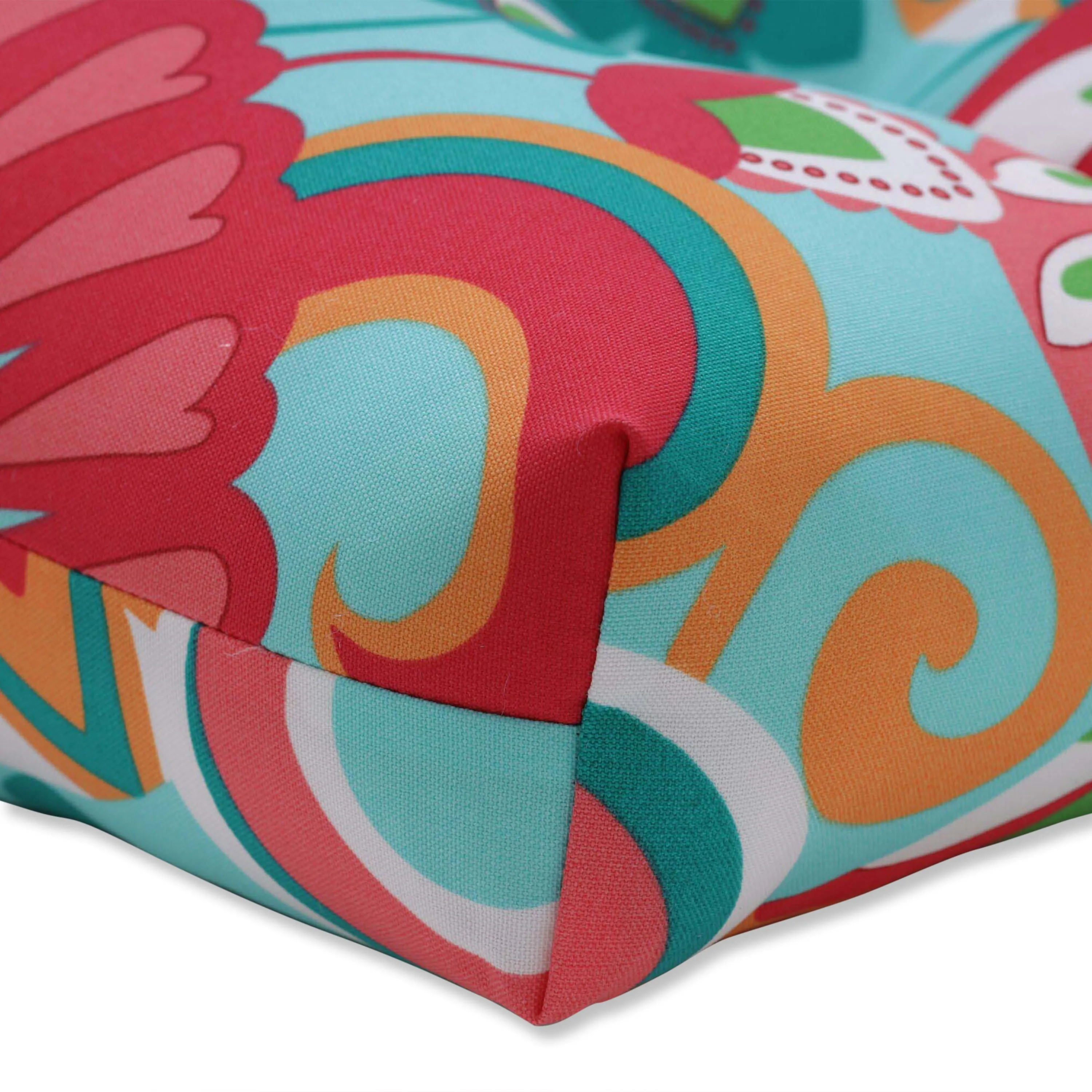 Sophia Turquoise/Coral 56" Blown Bench