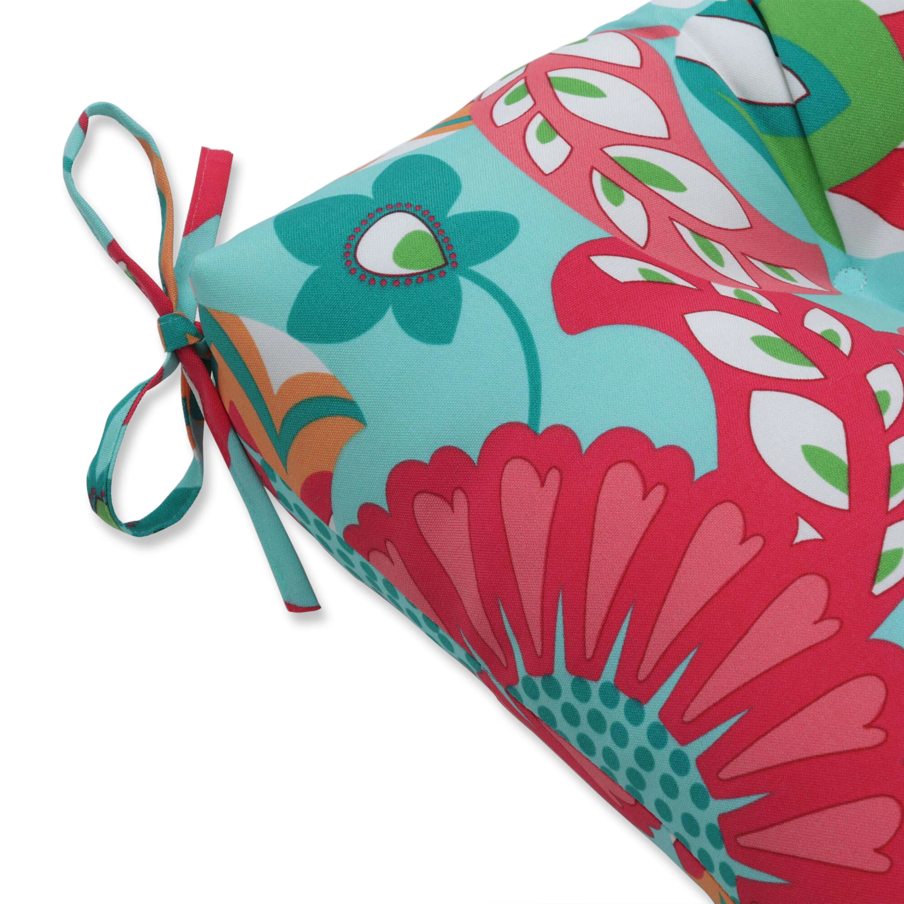 Sophia Turquoise/Coral 56" Blown Bench