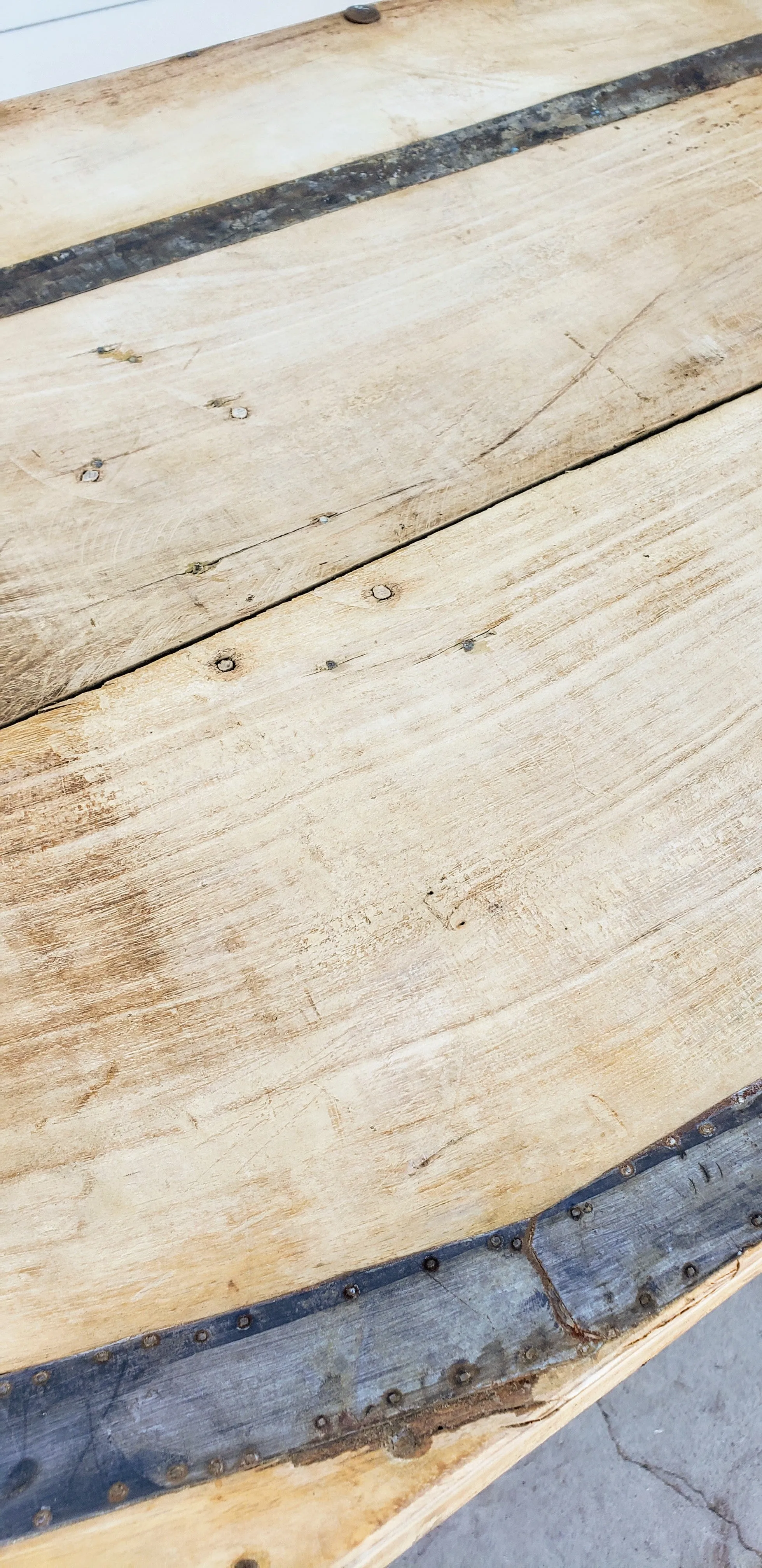 Stripped Wood Folding Table