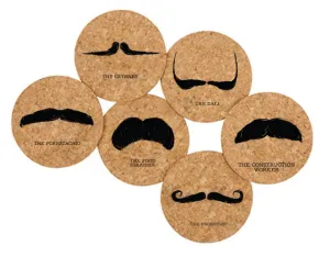 Styling mustache Styles Cork Coaster Set