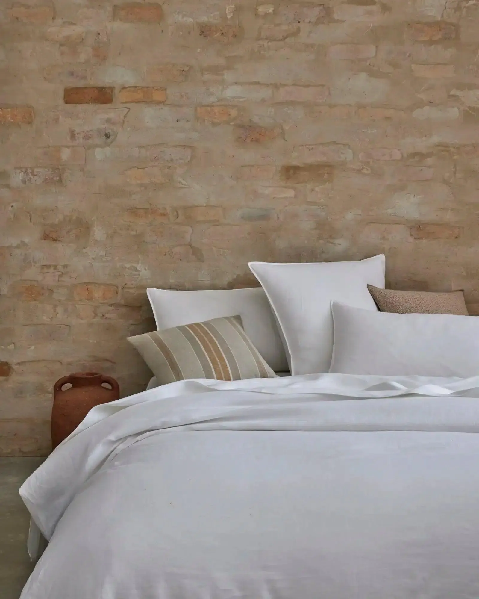 Weave Ravello Quilt Cover - White
