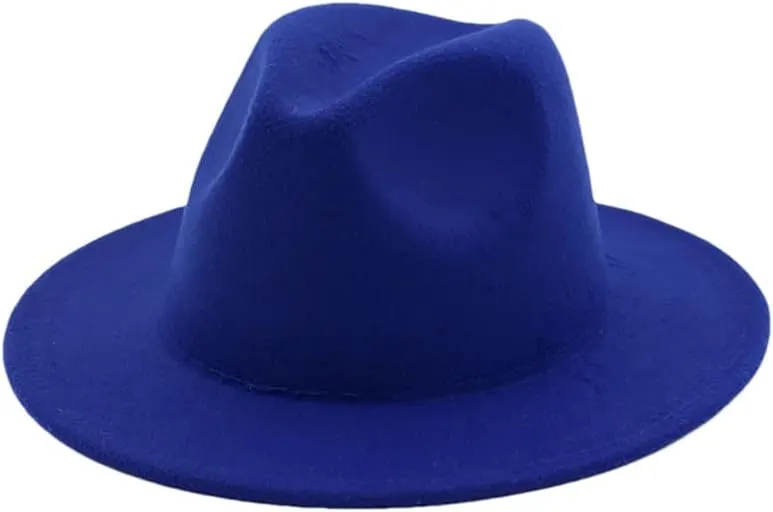 Women Men Fedoras Hats Parent Child Solid Color Big Brim Formal Dress Hat Classic Party Cap