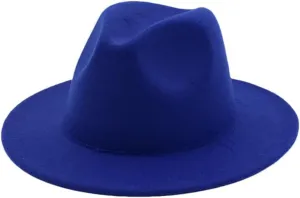 Women Men Fedoras Hats Parent Child Solid Color Big Brim Formal Dress Hat Classic Party Cap