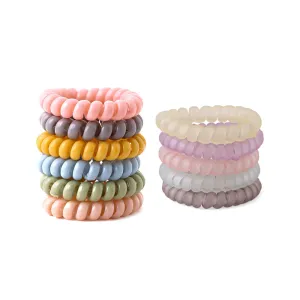 Yellow Chimes Rubber Bands for Women Hair Accessories for Women Hair Rubber Band 18 Pcs Multicolor Spiral Elastic Hair Rubber Bands for Women Hair Ties Ponytail Holders with Storage Box Gift For Women and Grils